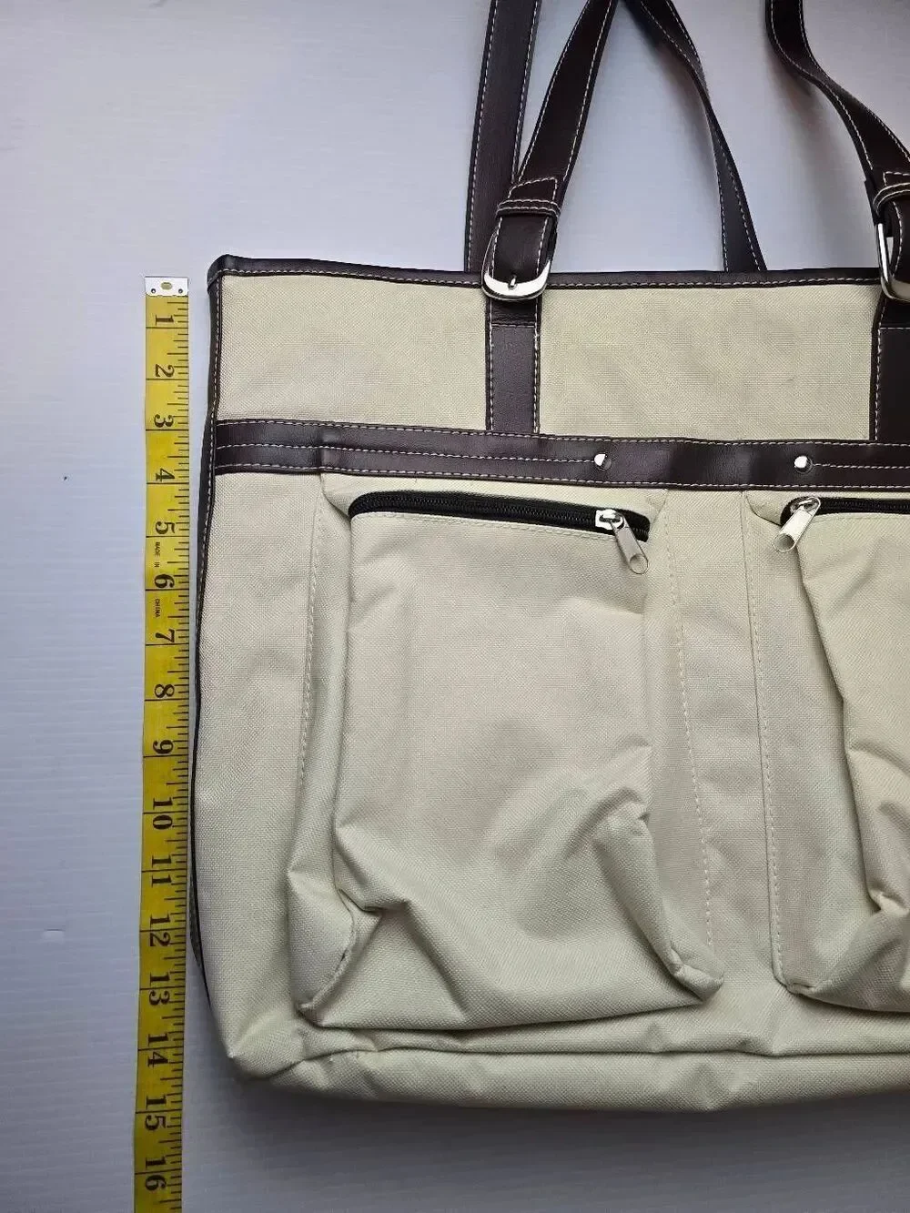 Laptop Bag Cream 3 piece set No Brand